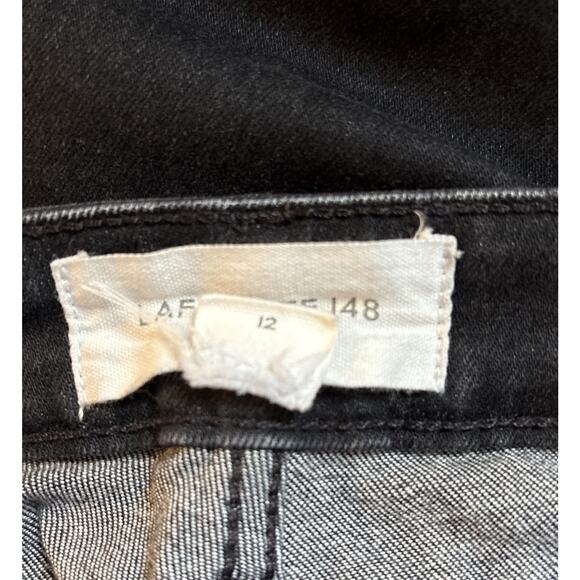 Lafayette 148 Mercer Skinny Jeans Women's 31 Washed Onyx Black Stretch Ankle - Picture 11 of 13